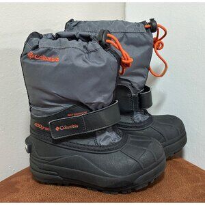 COLUMBIA KIDS TODDLER SIZE 10 SNOW WINTER BOOTS WATERPROOF 400 GRAMS BLACK GRAY